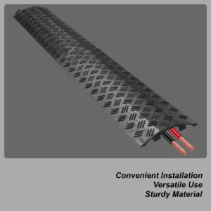Drive Over Cable Protector Ramp Power Lines Extension Cord Cover Waterproof Sidewalk Speed Bump Cable Ramp for Road Driveway