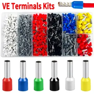 ​​E1008/E1508 Crimp Terminals 200-1900Pcs | Heat-Resistant Insulated Ring Connectors for Factory & Home Use​
