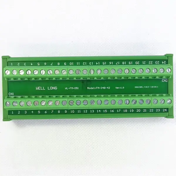DIN Rail Mount 24A/400V 24 Position Screw Terminal Block Distribution Module connector