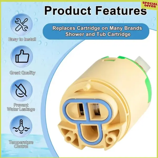 A34R JL01GJ Shower Cartridges Replacement,40Mm Faucet Cartridges Replacement,For Replaces Cartridges Tub And Shower Valve