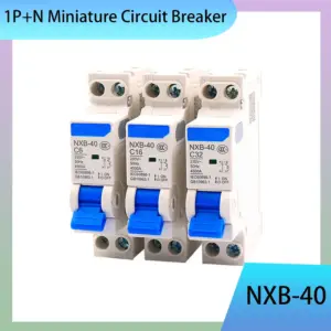 1Pcs NXB-40 1P+N Mini Circuit Breaker 6A 10A 16A 20A 25A 32A 40A Double In Double Out MCB For Home Rated Voltage 230V~ 50/60HZ