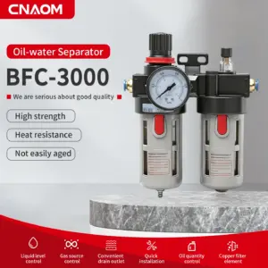BFC3000 1/4 3/8 1/2 Air Compressor Oil Water Separator Filter Regulator Preparation Unit FRL Combination