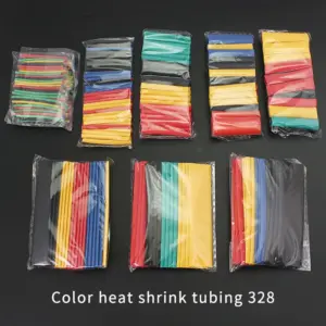 328PCS/lot Polyolefin Heat Shrinkable Tubing Sleeving Termoretractil 2:1 PVC Shrink Cable Wrap Insulation Wire Assortment Kit