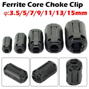 Anti-interference Snap Ferrite Filter For Cable Ferrite Core Choke Clip EMC Degaussing Filter Inner Diameter 3.5/5/7/9/11/13MM