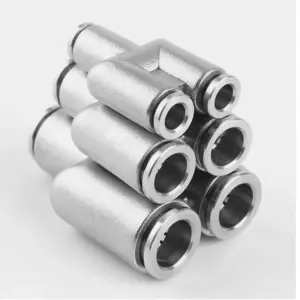 4 6 8 10 12 14 16 mm Tube OD 2 3 4 Ways Elbow Tee Y Cross Bulkhead Compression Stainless Push In Connect Pneumatic Air Fitting