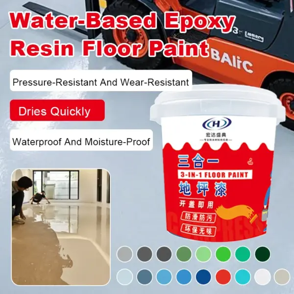 Home Waterborne Floor Paint Floor Paint Easy To Apply Waterbased Waterproof Epoxy Resin Floor Paint Wearresistant Paint