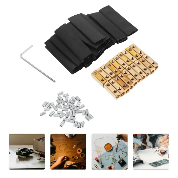 20Pcs Waterproof Copper Terminal Connectors Quick Splice Wire Connectors 10A One-in-One-Out Electrical Wiring Kit for Marine DIY