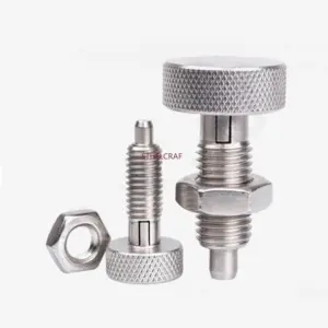 1Pcs Stainless Steel Bolt and Nut Set Telescopic Knurling Head Knob Plunger Spring Positioning Stop Index Pin M6M8M10M12M16