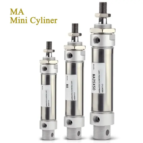 MA Pneumatic Air Cylinder Stainless Steel Mini Double Acting Single Rod 16/20/25/32/40 Bore 10~500mm Stroke MA32