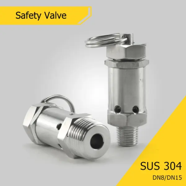 304 Stainless Steel Pressure Relief Valve 1/4"-1/2" DN8-DN15 0.5-10 bar for Air Compressor Systems – Industrial Grade