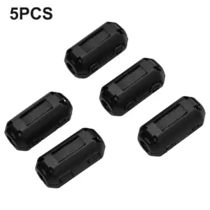5Pcs 3.5/5/7/9/13mm Toroidal Core Ferrite Bead Clip Choke Kit RFI Noise Filter Clip Set For USB/Video Cable Power Cord