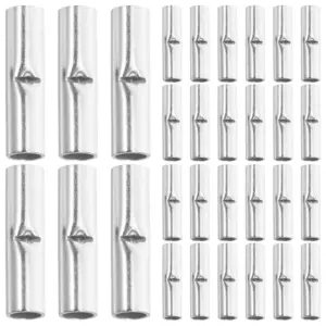 100Pcs Wire Terminal Crimp Connectors Galvanized Coated for Automotive Electrical Wiring Marine Repair Crimp Butt Splice