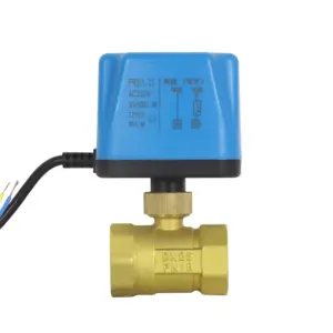 Brass Electric Ball Valve DN15 1/2" to 2" Normally Closed Nomally Open 220V 12V24V 2-Wire for Water Oil Replace Solenoid Valve