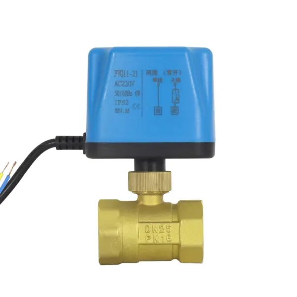 Brass Electric Ball Valve DN15 1/2" to 2" Normally Closed Nomally Open 220V 12V24V 2-Wire for Water Oil Replace Solenoid Valve