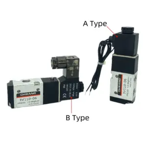 1/8" Solenoid Valve 3 Way Pneumatic Air Solenoid Control Valve Alumium Body 3V110-06 12V/24V/220V