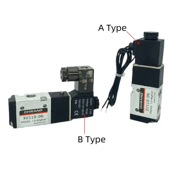 1/8" Solenoid Valve 3 Way Pneumatic Air Solenoid Control Valve Alumium Body 3V110-06 12V/24V/220V