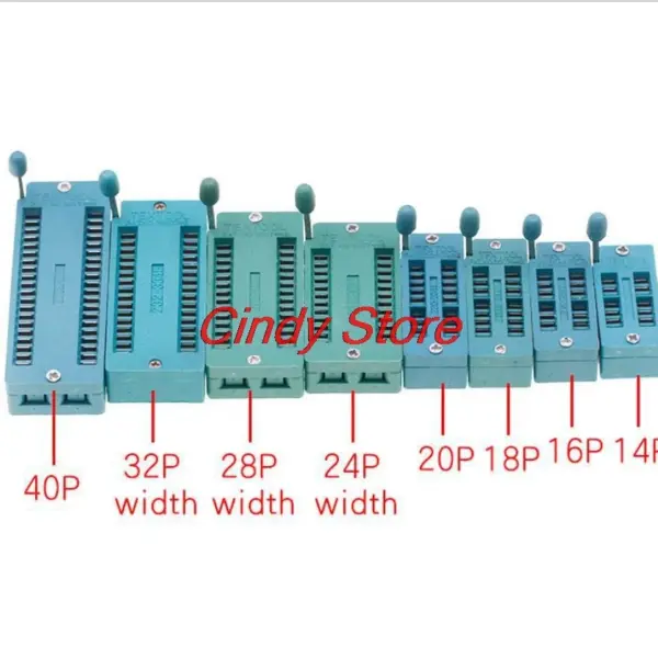 10pcs IC lock seat Test Universal zif socket 14 16 18 20 24 28 40 Pins