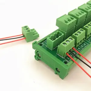 DIN Rail Mount 15A/300V 10x3Position Screw Terminal Block Distribution Module Connector Breakout Board.