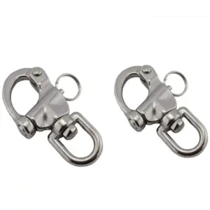 316 Stainless Steel Swivel Shackle Quick Release Boat Anchor Chain Eye Shackle Swivel Snap Hook for Marine Architectural