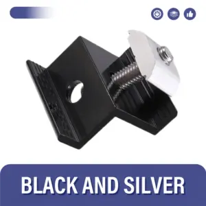 AB41-12Pcs Aluminum Trapezoidal Roof Solar Panel Mounting Brackets With PV Rails And Clamps Kit