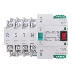 B62B-2X MCB Type Dual Power Automatic Transfer Switch 4P 100A ATS Circuit Breaker Electrical Switch