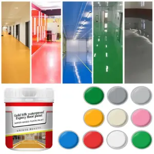 Water Based Floor Paint Quick-Dry Anti-Slip Wear Resistant Epoxys Home Eco Friendly Concrete Coating Gold Silk Industrial Paint