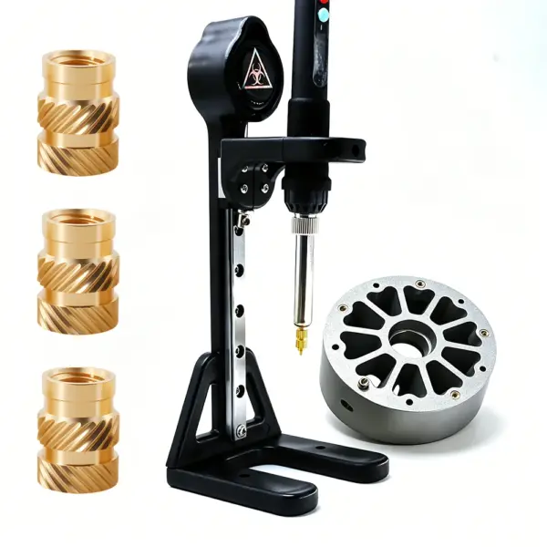 Heat-Set Insert Tool Upgraded with Soldering Iron Brass Tips for 3D Printed Part DIY Plastic 1/4" M3 Threaded Brass Inserts Nuts