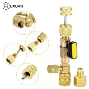 【NEW】1 Set For R22 R410a R134A R12 R32 Refrigerant Valve Core Remover Installer Kit With 1/4" & 5/16" Port Schrader Valve Tool