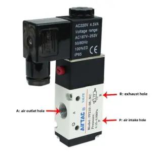 AirTAC 4V series pneumatic solenoid valve 5/3-channel reversing, 4V130C-15 voltage 12-2220V, suitable for compressed air systems