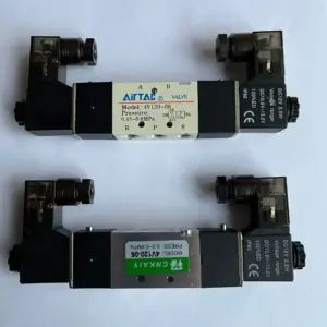 Air Solenoid Valves 4V120-06 2 Position 5 Port 1/8" Pneumatic Control Valve DC12V DC24V AC110V AC220V