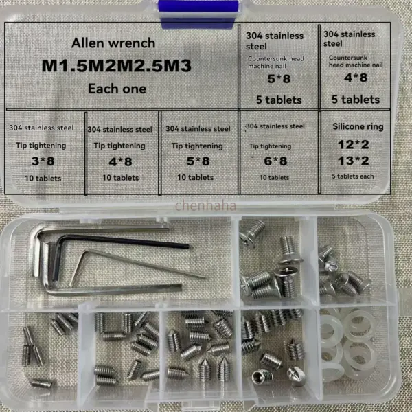 304 stainless steel shower faucet fixing screw shower towel rack bolt faucet handle hexagon socket head screw set