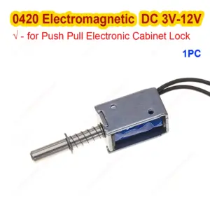 Mini Electromagnet Solenoid Valve DC 3V 5V 6V 12V Dedicated for Cabinet Lock Frame Push-Pull Electronic Lock with Spring Reset