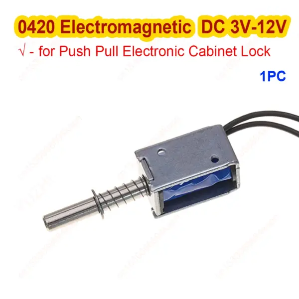 Mini Electromagnet Solenoid Valve DC 3V 5V 6V 12V Dedicated for Cabinet Lock Frame Push-Pull Electronic Lock with Spring Reset