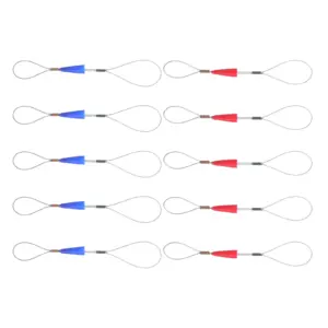 10Pcs Electrical Fish Tape Pulling Grip Cable Fastener Wire Puller Socks Grips Loop Tip Fastener for Wall Wire Routing