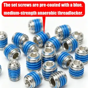 150pcs M3-M8 pre-coated threadlocker set screws, stainless steel socket head cap screws, headless set screws, machine screws