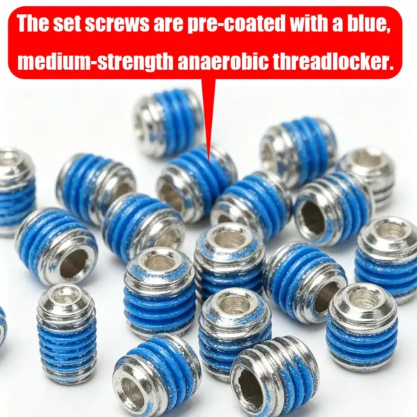 150pcs M3-M8 pre-coated threadlocker set screws, stainless steel socket head cap screws, headless set screws, machine screws