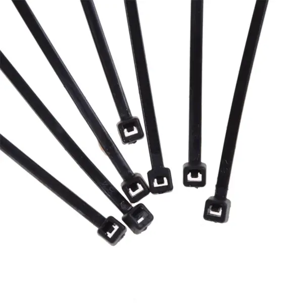 New 100Pcs/bag Nylon Cable Ties Cable Tie Self-locking Plastic Tie White Organiser Fasten Cable Wire Cable Zip Ties Random Color