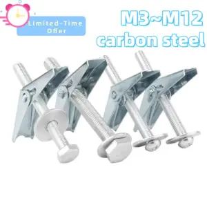 Heavy Duty Hollow Wall Anchor for Drywall Ceiling Metal Spring toggle Wing Toggle Anchor Plasterboard Hollow Wall Cavity Bolt