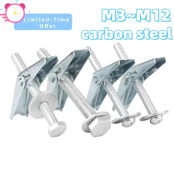 Heavy Duty Hollow Wall Anchor for Drywall Ceiling Metal Spring toggle Wing Toggle Anchor Plasterboard Hollow Wall Cavity Bolt