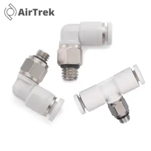 1/10/20 PCS PEB-C PL-C 4-M3 to 6-01mm BSP Micro Pneumatic Male Thread Quick Connector - Push-In Air Hose Fitting
