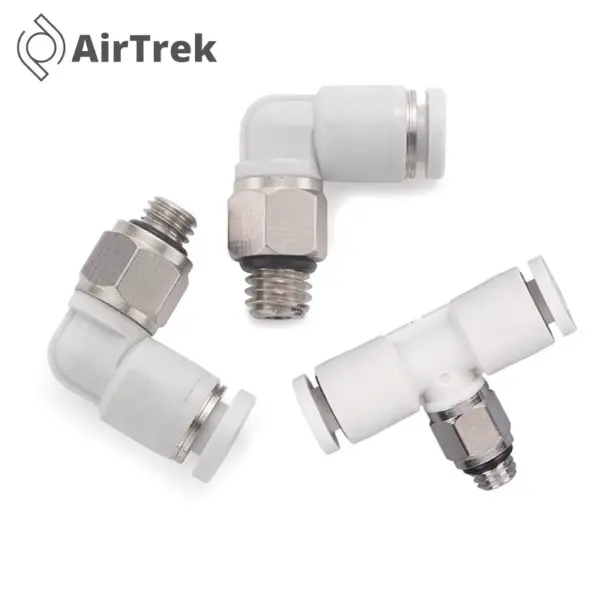 1/10/20 PCS PEB-C PL-C 4-M3 to 6-01mm BSP Micro Pneumatic Male Thread Quick Connector - Push-In Air Hose Fitting