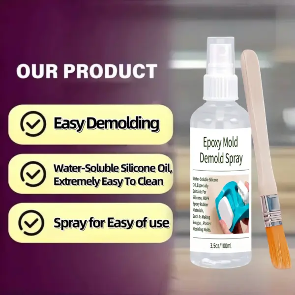 Easy to Use Epoxy Release Spray Resin silicone mold Kit Holiday Decor Crafting For 3D Resin Casting Work