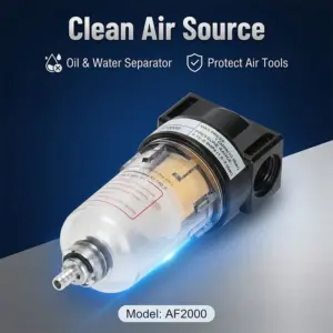 AF2000 1/4 Air Source Processor Filter Pressure Regulator Oil/Water Separator Air Compressor Pneumatic Components