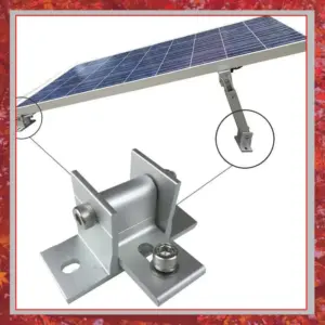 2 Pcs Aluminum Solar Panel Brackets with Tilt Legs 15-30 Degree Angle Lightweight Mount Bracket Solar Panel Tilt Mount Brackets