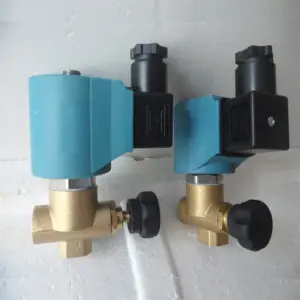 FKM G1/4" AC220V normally closed brass high temperature steam 2-way solenoid valve  adjustable ironing boiler solenoid valve