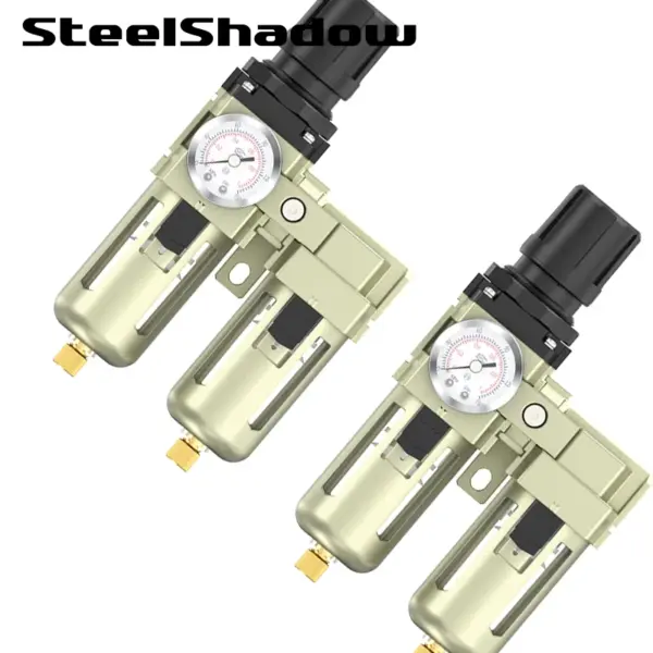1/4 3/8 1/2 3/4 1 10 CWF Pneumatic Compressor Air Filter Source Treatment Filters Pressure Regulator Gauge Oil-Water Separator