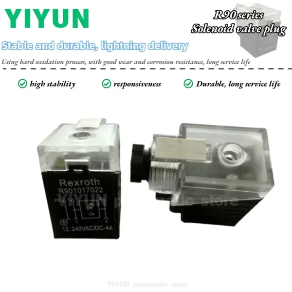 R901017022 R901017026,Rexroth solenoid Valve with lamp plug 24VAC/DC,YIYUN pneumatic element,R901017022 R901017026 series