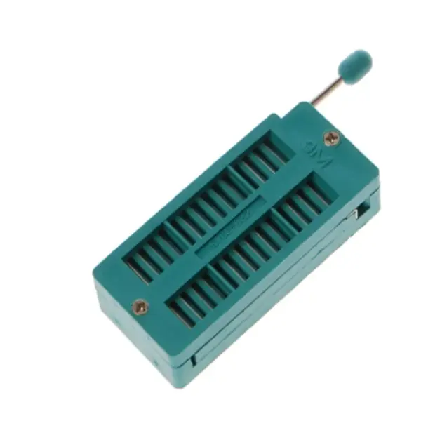 5pcs 24 Pin 2.54mm IC Test Universal Green DIP Universal ZIF IC Socket Test Solder Type IC lock seat zif socket