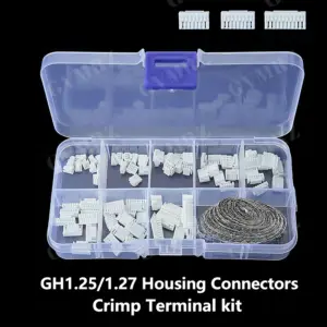 580PCS GH1.25/1.27 Housing Connectors and Crimp Terminal kit Connectors Plugs 1.25/1.27 Pitch for Flight Controller 3D Printer