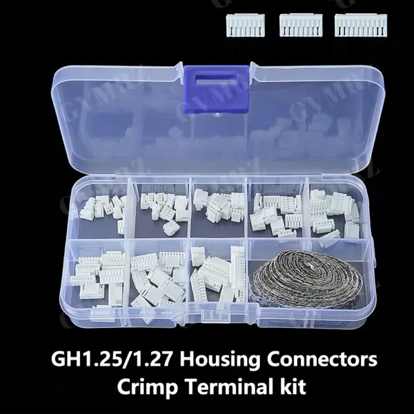 580PCS GH1.25/1.27 Housing Connectors and Crimp Terminal kit Connectors Plugs 1.25/1.27 Pitch for Flight Controller 3D Printer